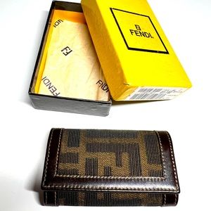 Fendi Zucca Jacquard 6-ring Keyholder